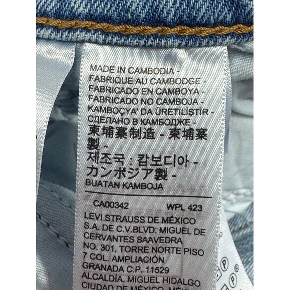 Levi's Women's Wedgie Straight Leg Button Fly Blue Denim Jeans - Size 29x26 - Picture 6 of 8